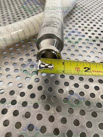Used Sani Tech  STHT-WR-0750 120" Silicone Hose w/ 3/4" Sanitary Fitting