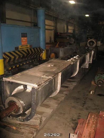Used Beloit  Screw Conveyor, 22 Feet Long, 19 Inches Wide At Top, 12 Inch Center Shaft, With 2-1/2 Inch Flights. #25292