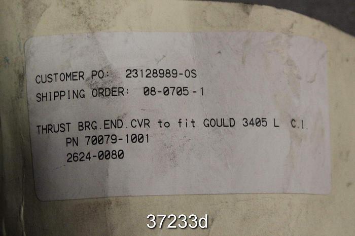 Used Goulds 3405 L Thrust Bearing End Cover, 70079 1001 #37233