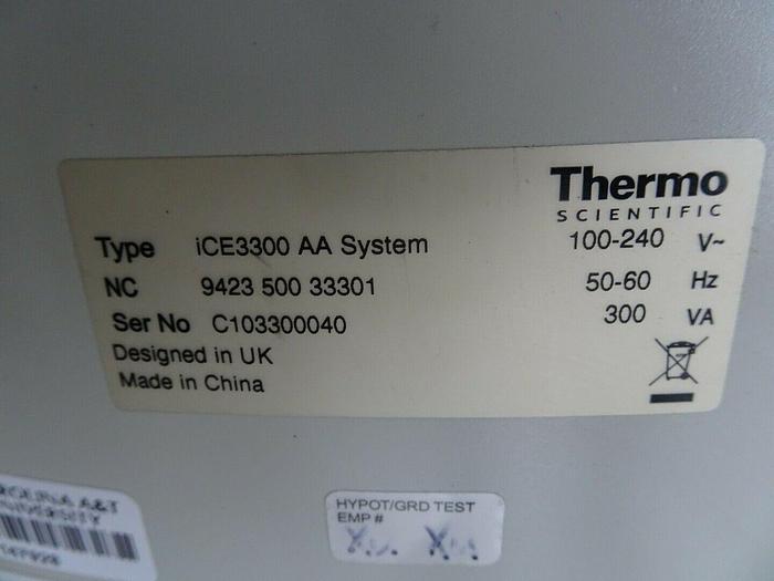 Used Thermo ICE 3300 Double Beam AA Spectrometer Atomic Absorption System AAS