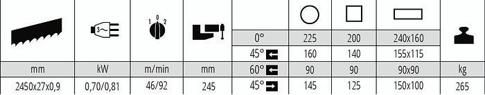 Manual Band Saw MEP PH 262