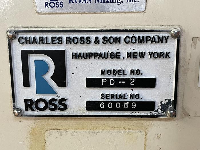 Used 2 GALLON ROSS POWERMIX - MODEL PD-2 - S/S - VACUUM - JACKETED