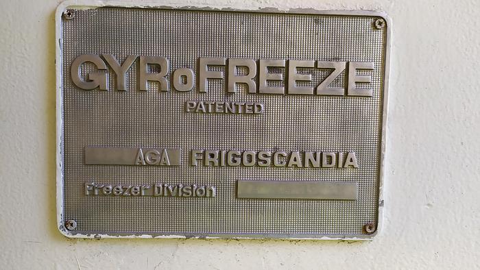 Used Tunel zamrażalniczy spiralny w kontenerze, "Frigoscandia", szerokość taśmy 410 mm.