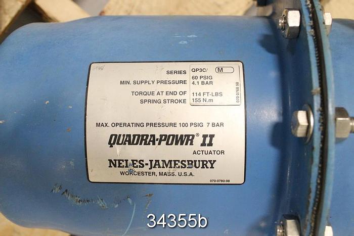 Used Neles Jamesbury 4" Pneumatic Butterfly Valve #34355