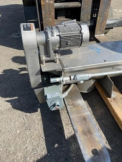 Used 5'Long x 10" Wide Stainless Steel Auger Screw Conveyor