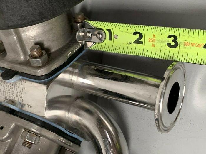 Used 2 ITT Sherotec 90PSI Stainless Steel Valves w/ 2 Position Monitors & 1" Sanitary