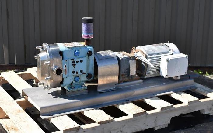 Used USED WAUKESHA ROTARY LOBE PUMP, MODEL 030-U2, STAINLESS STEEL
