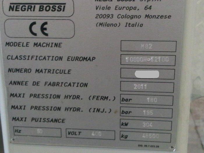 Used 2011 NEGRO BOSSI M82 10000H - 12100