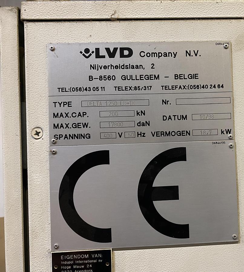 Used 1998 LVD Delta 1250 LB-TK