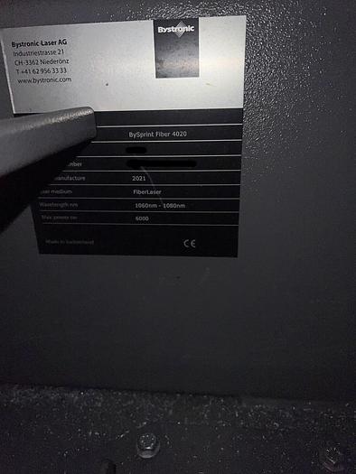 Used 2021 BYSTRONIC Bysprint Fiber 4020 6KW + Bytrans Extended