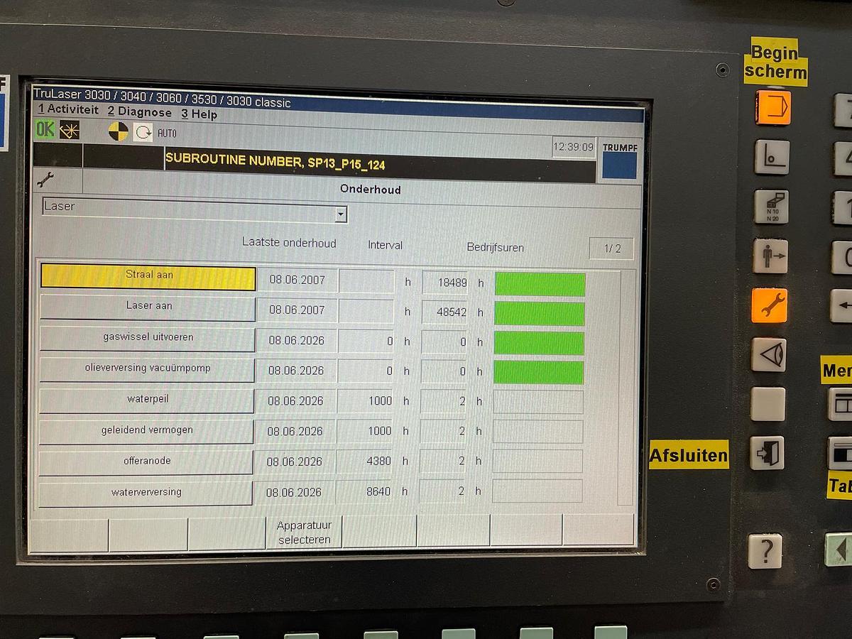 Used 2007 TRUMPF TruLaser 3030