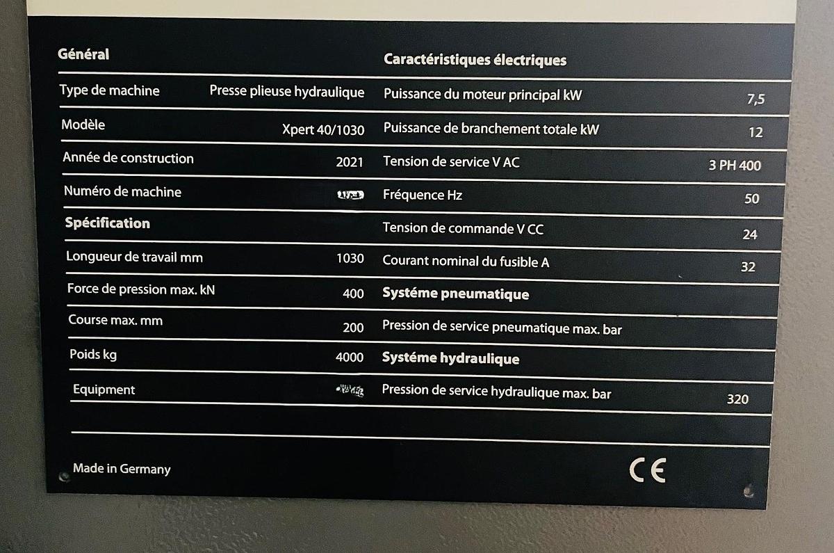 Used 2021 BYSTRONIC Xpert 40/1030 + MBR (Robot)