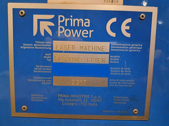 Used 2017 PRIMA POWER Platino Fiber 1530 2D (6KW) + Compact Server