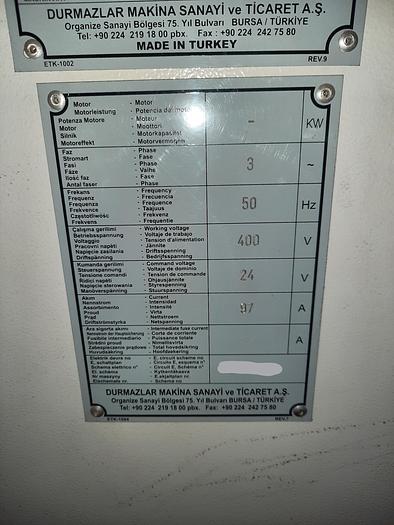 Used 2017 DURMA HD-F 6020 III IPG 8KW