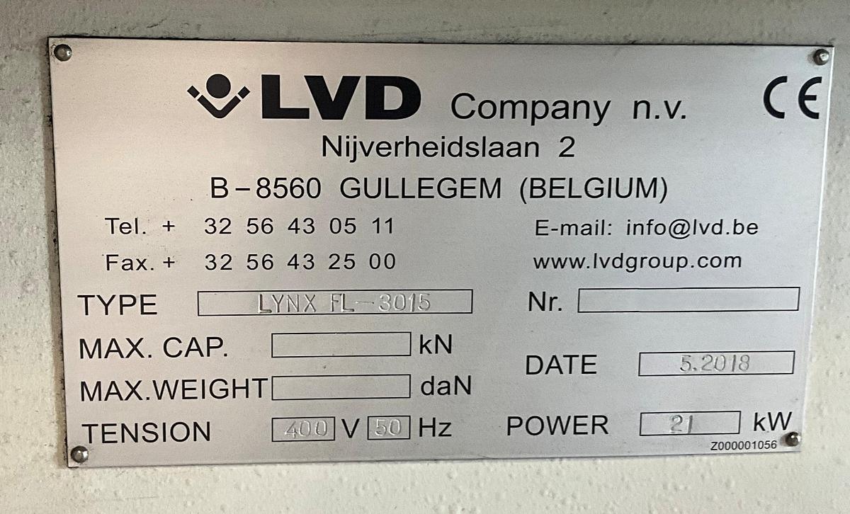 Used 2018 LVD LYNX FL 3015 3KW
