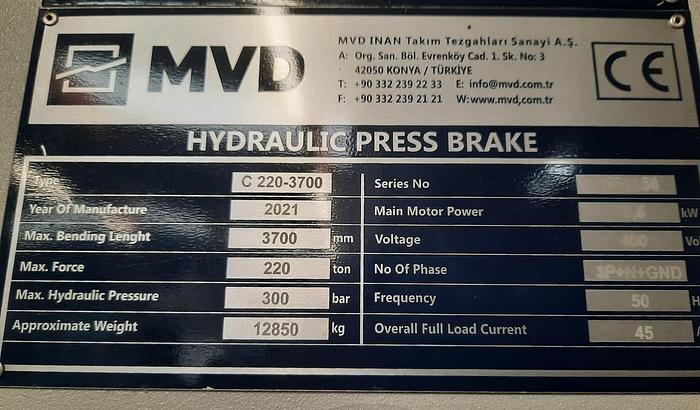 Used 2021 MVD C 220-3700