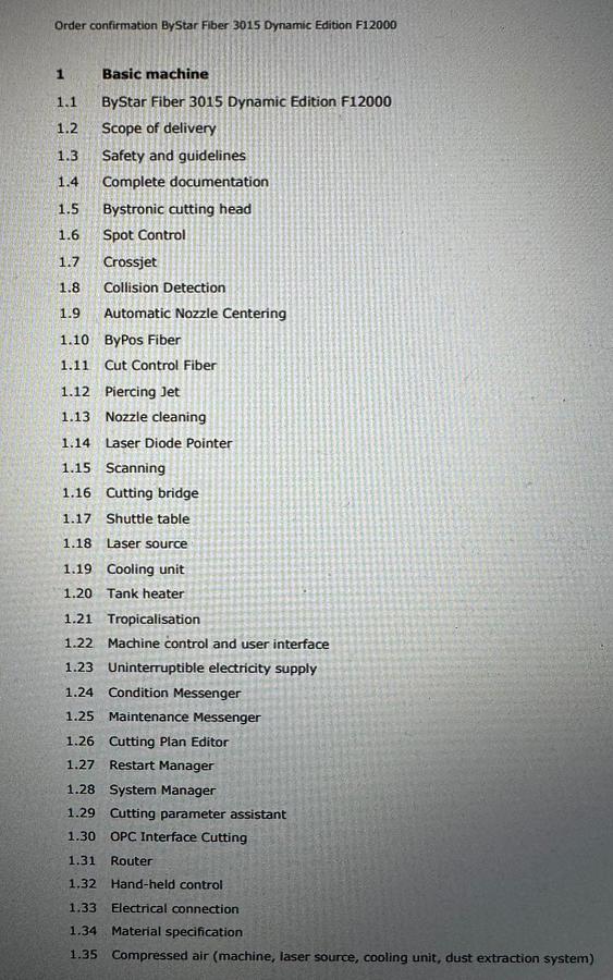 Used 2023 BYSTRONIC Bystar Fiber 12KW