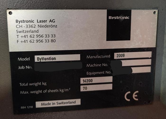 Used 2006 Bystronic ByVention 3015 2.2KW