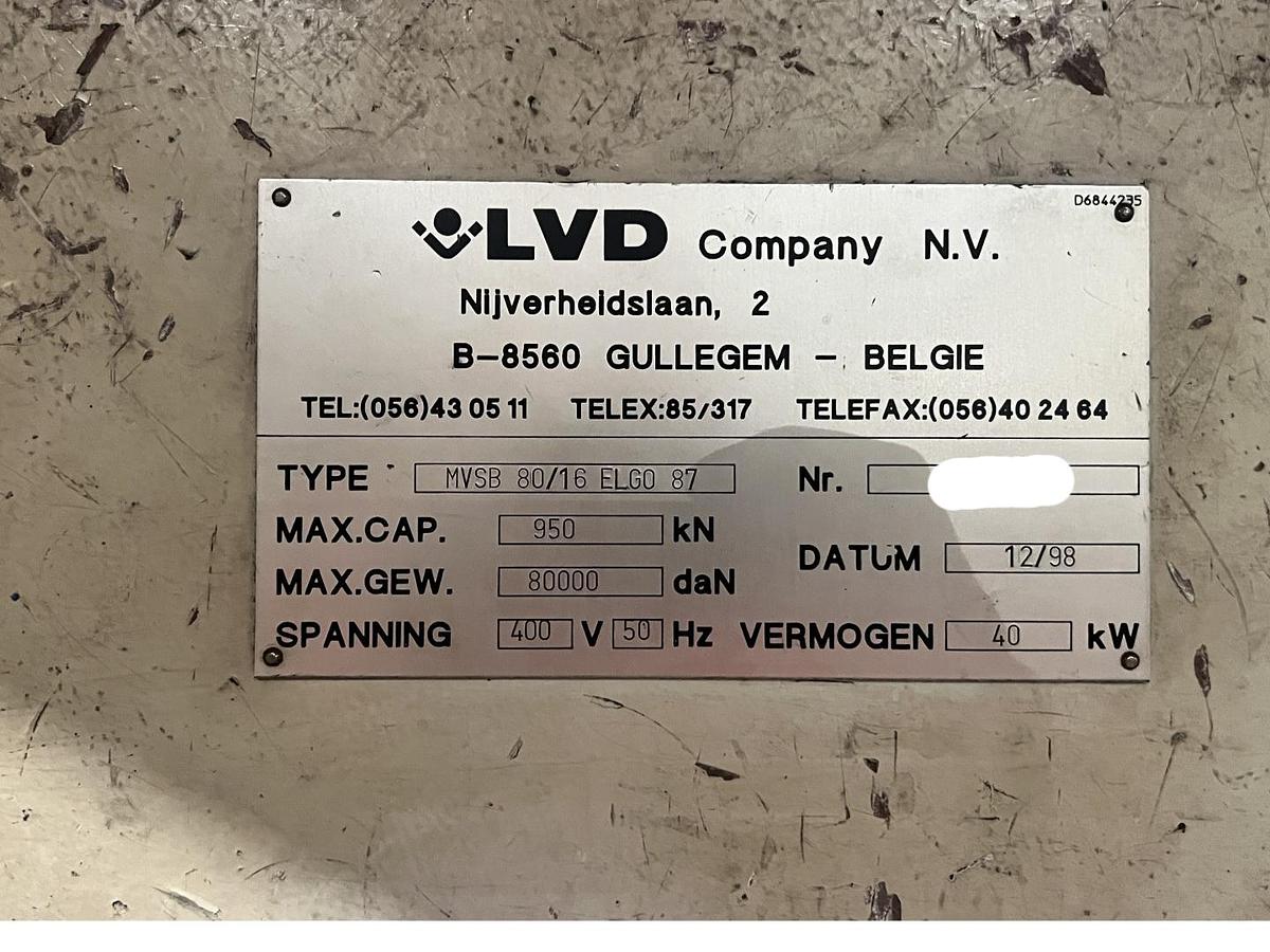 Used 1998 LVD MVSB 80/16 ELGO 87