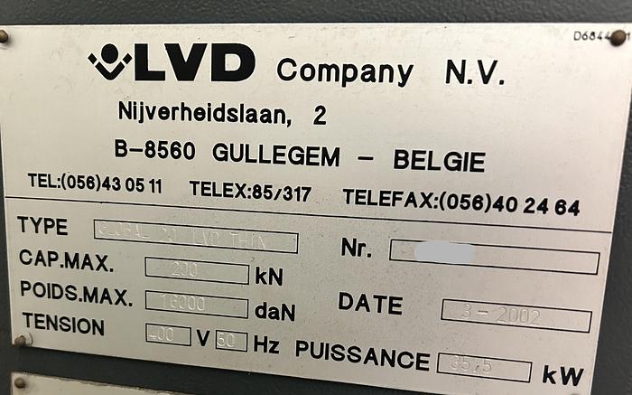 Used 2002 LVD Global 20 LVD Thin