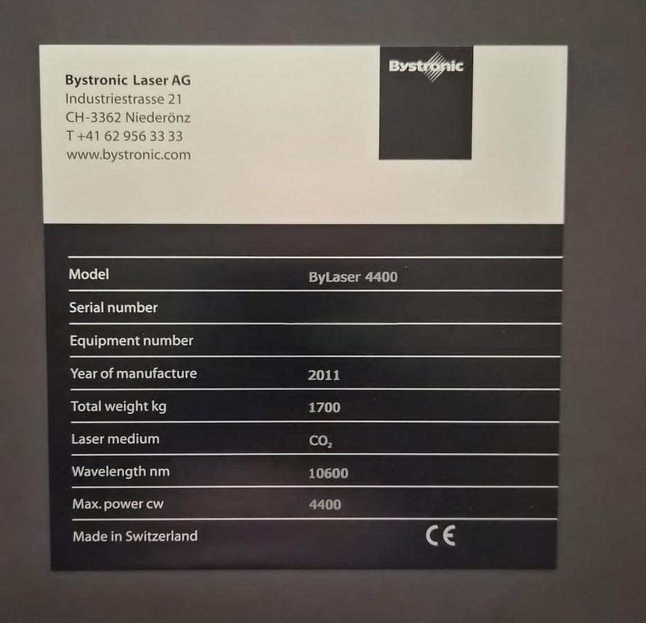 Used 2011 BYSTRONIC Byspeed Pro 3015 4.4KW