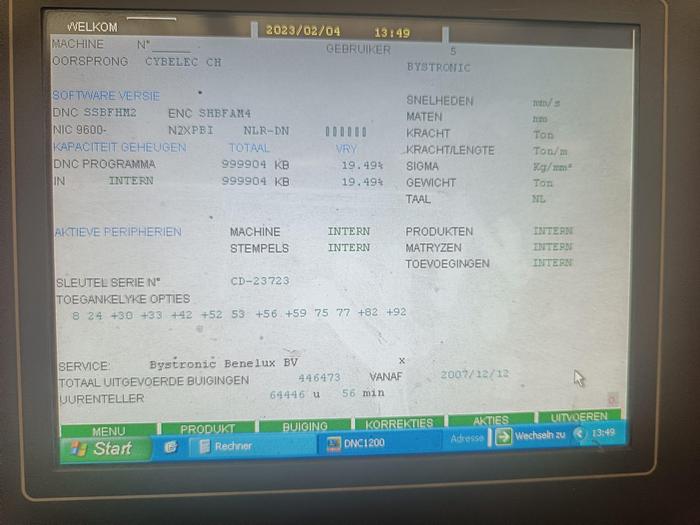 Used 2007 Bystronic Beyeler PR400Tx4100