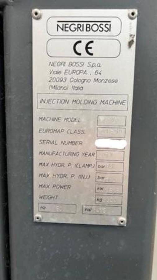 Used 2017 NEGRI BOSSI M70 / V90