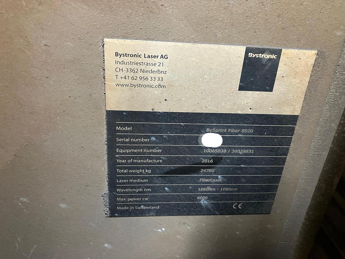 Used Bystronic BySprint Fiber 8020