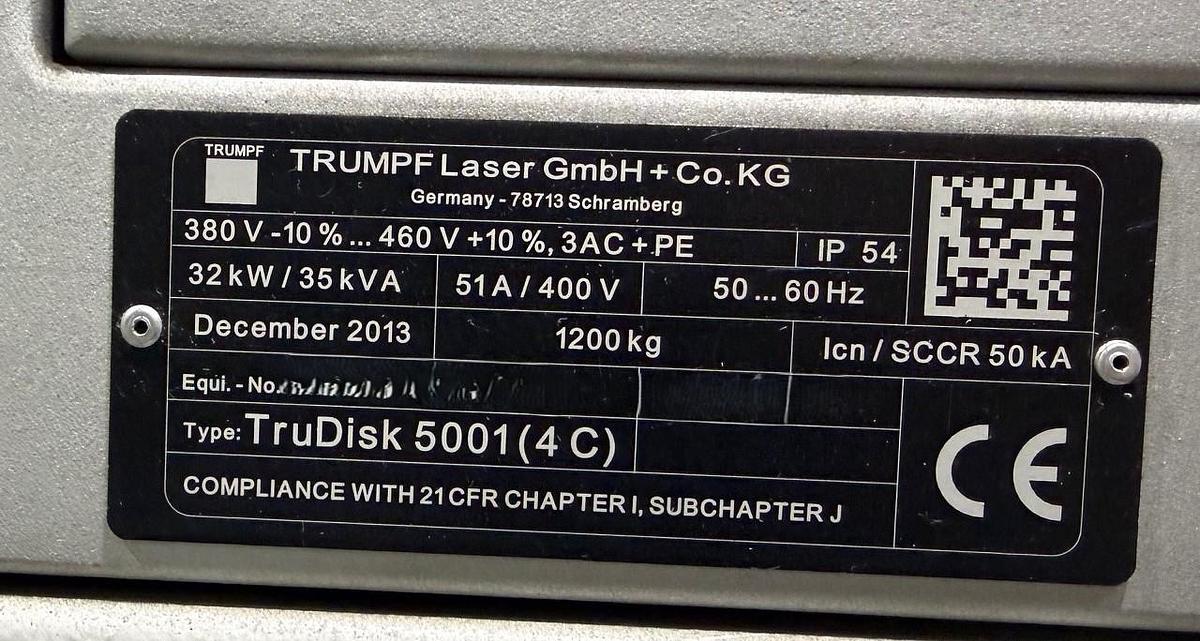 Used 2014 TRUMPF Trulaser 5030 (L41) 5KW + Liftmaster + Trustore