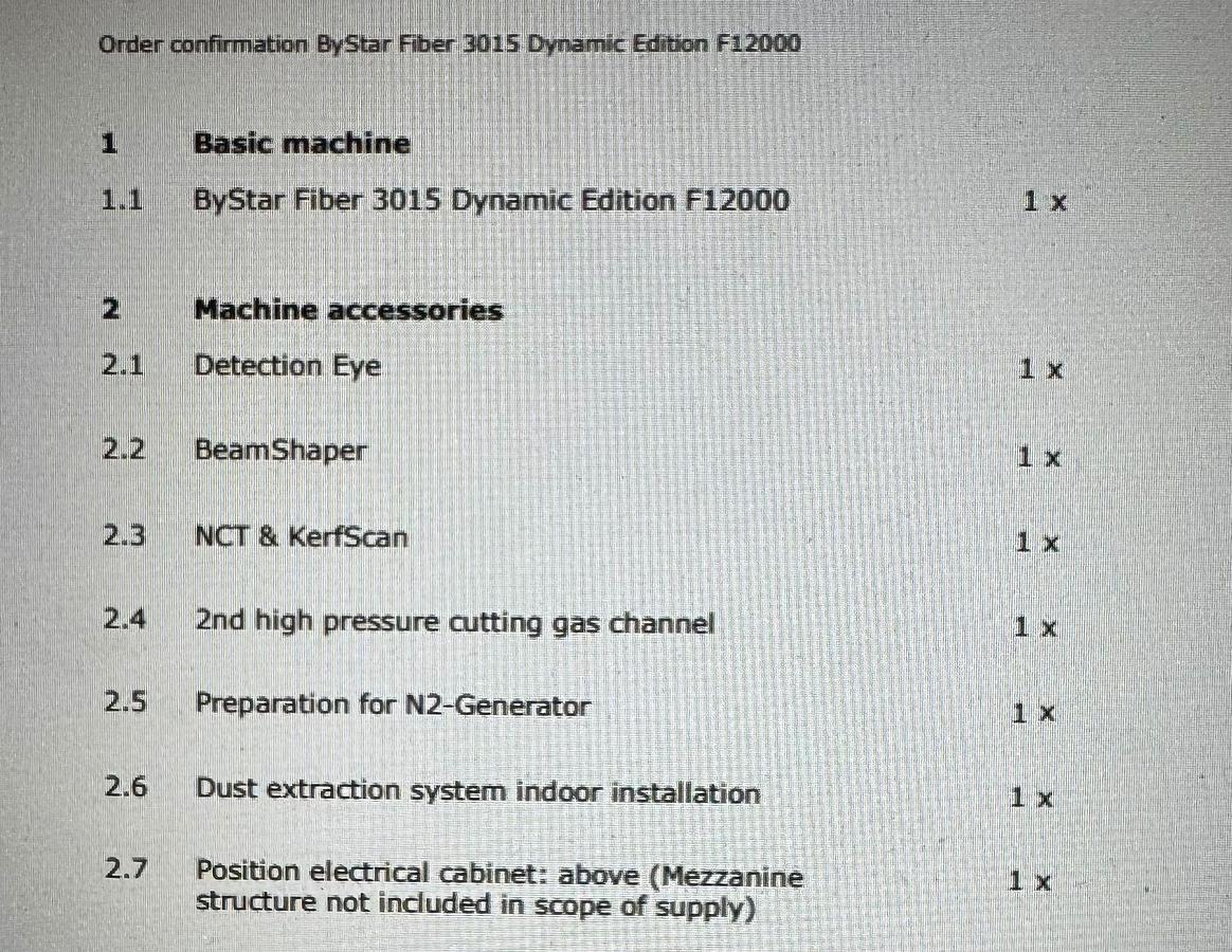 Used 2023 BYSTRONIC Bystar Fiber 12KW