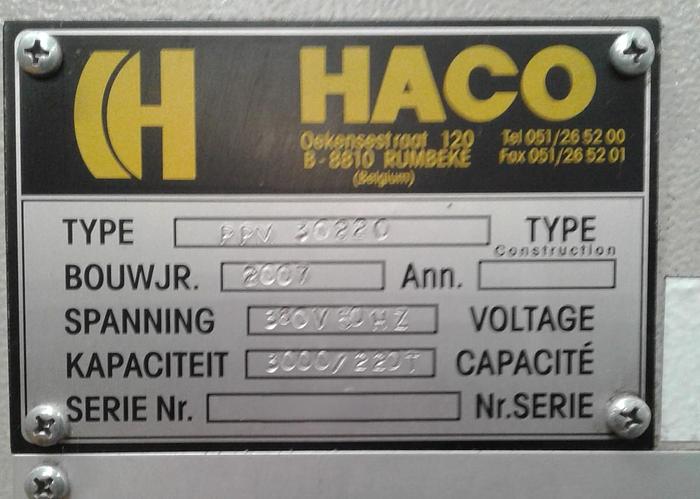 Used 2007 HACO PPV 30220