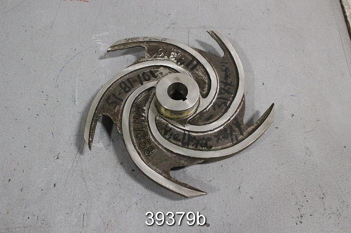 Used Goulds 3171 1.5x2x11 Pump Impeller, 5-Vane, 11" Diameter, 51-81-101 #39379