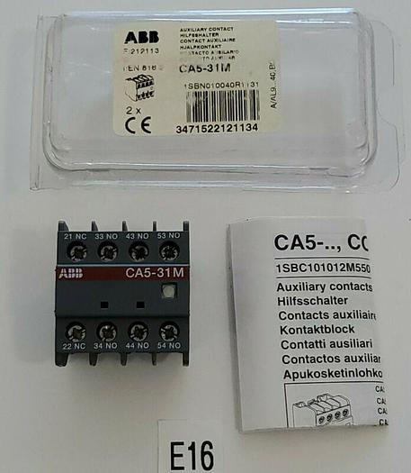 *NEW* ABB CA5-31M AUXILIARY CONTACT BLOCK + WARRANTY & FREE SHIPPING!