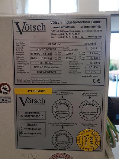 Used 2015 Vötsch VT 7021-M