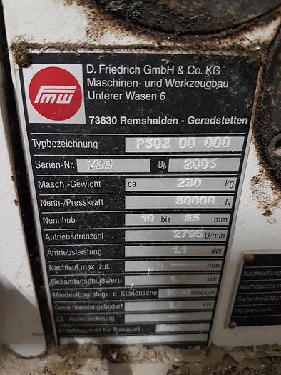 Used 2003 D. Friedrich FMW PS02