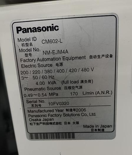 Used 2006 Panasonic CM602L-A2