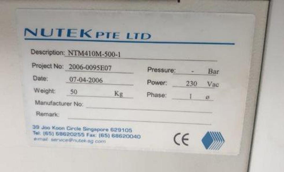 Used 2006 Nutek NTM410M-500