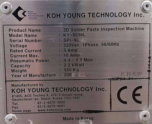 Használt 2008 Koh Young KY-8030L