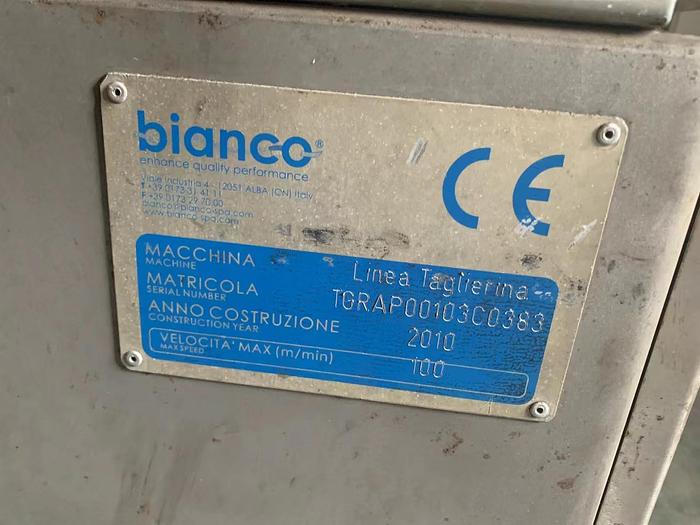 Used Bianco slitting machine for fabric