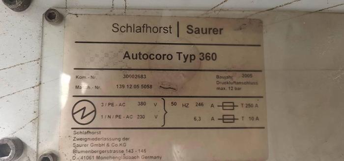 Used Schlafhorst 360 Rotor spinning for fabric