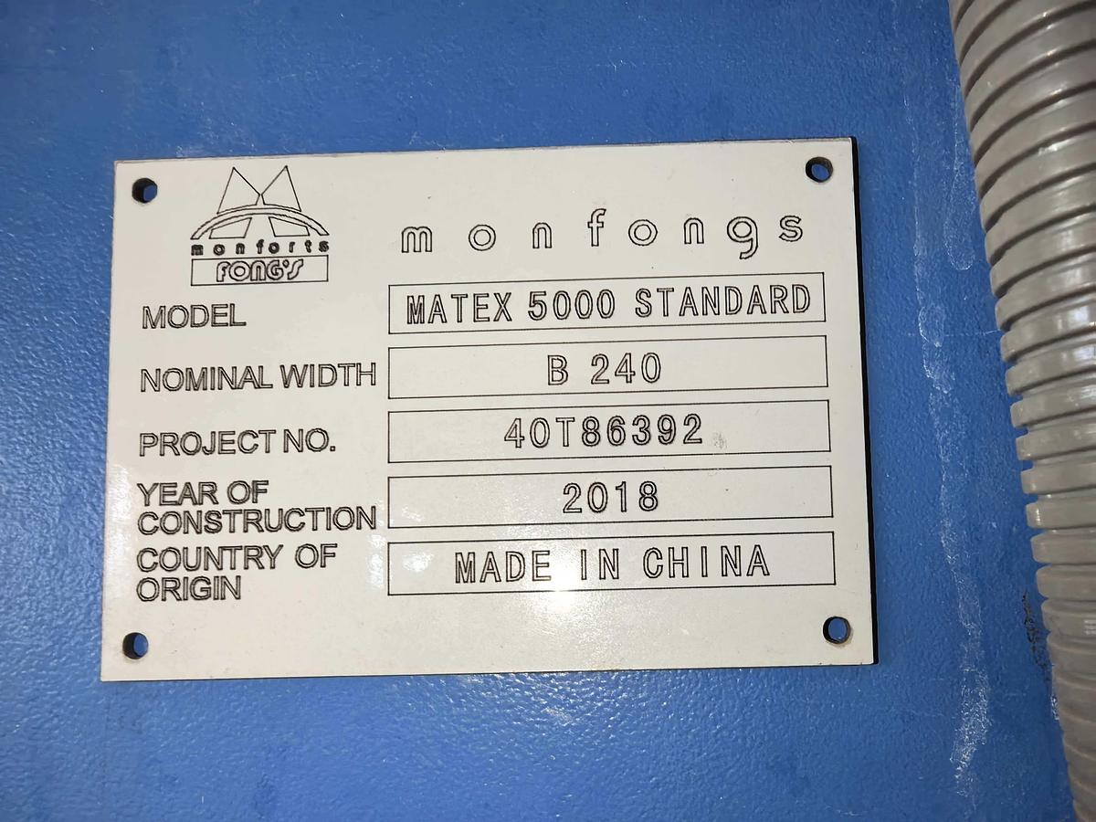 Used Monfongs stenter for fabric