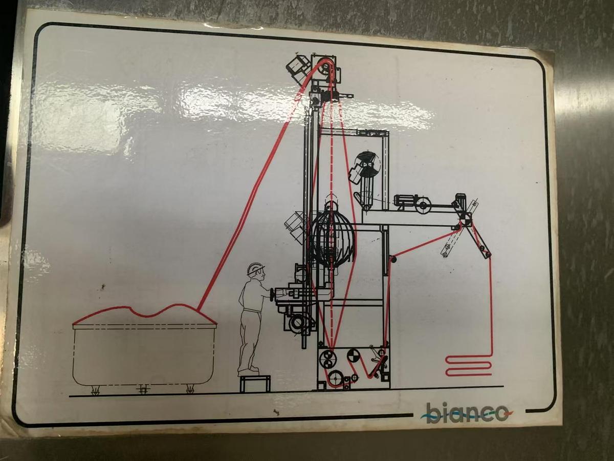 Used Bianco slitting machine for fabric