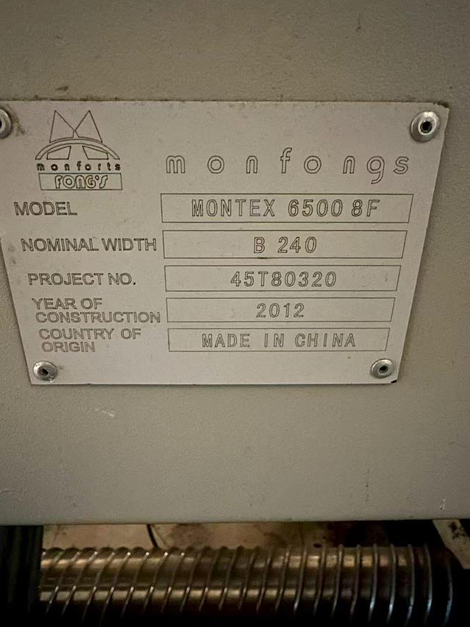 Used 2012 Monfongs 6500 stenter for fabric