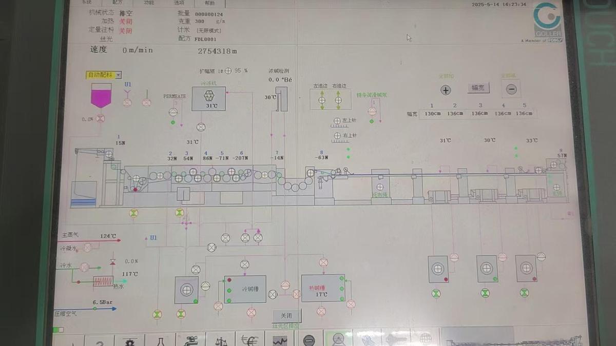 Used Goller Mercerizing machine for fabric