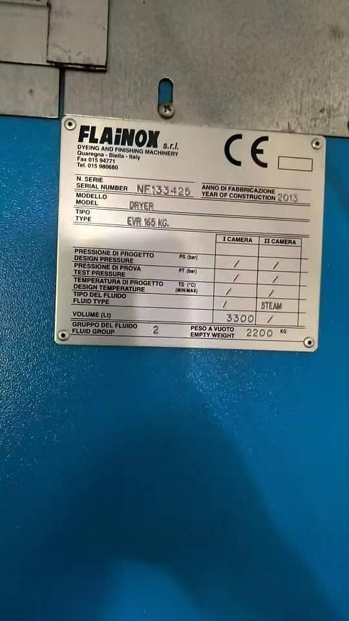 Used Italy FLAiNOX dryer machine for fabric