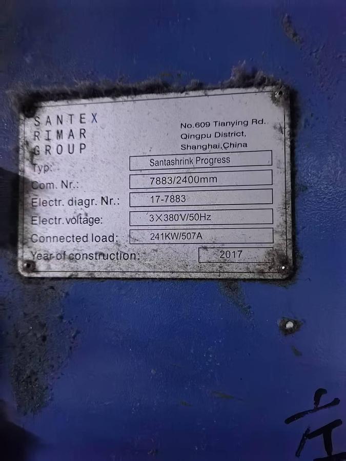 Used Santex dryer for fabric