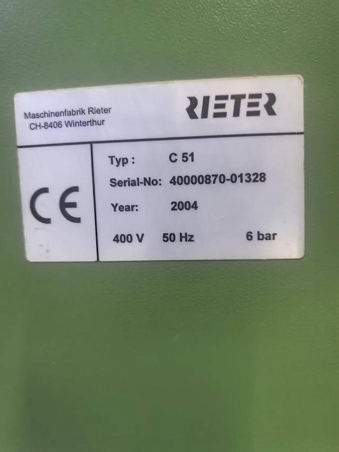 Used Rieter blow room with C51 carding machine 1:18 for yarn