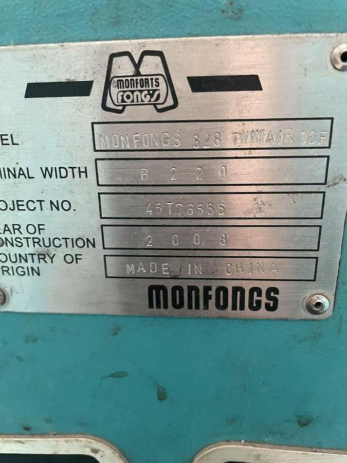 Used Monfongs stenter for fabric