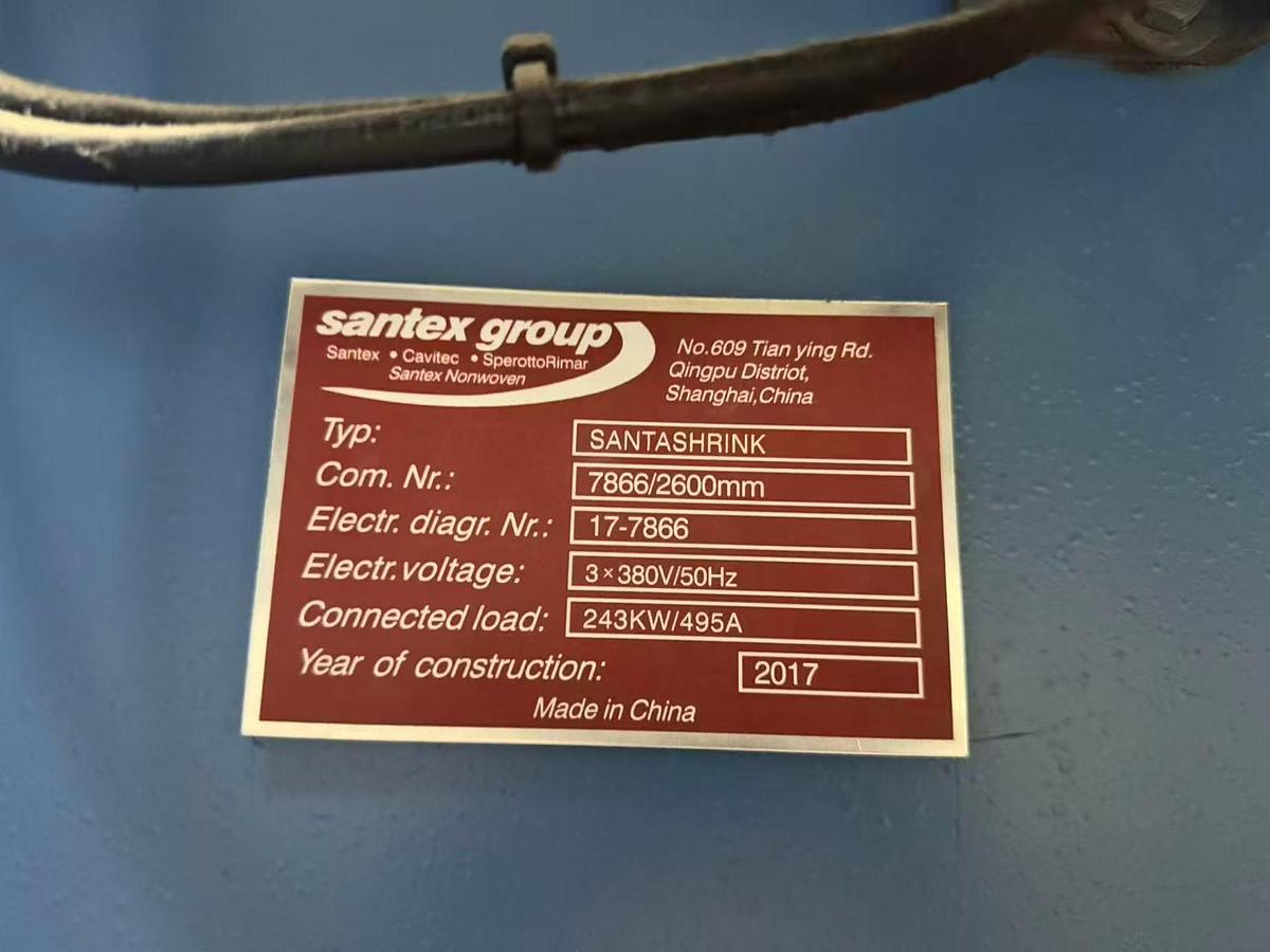 Used Santex open width dryer for fabric