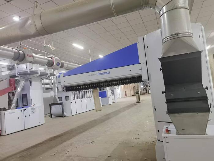 Used Trutzschler blow room with TC5 carding machine 1:7 for yarn